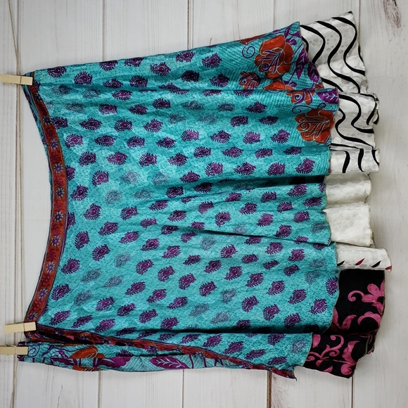 Darn Good Yarn Sari Silk Wrap Skirt Tea Regular - Picture 5 of 16